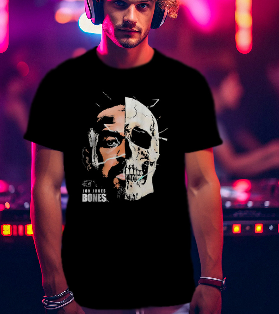 Jon Jones Bones UFC Split Face Skull T-Shirt