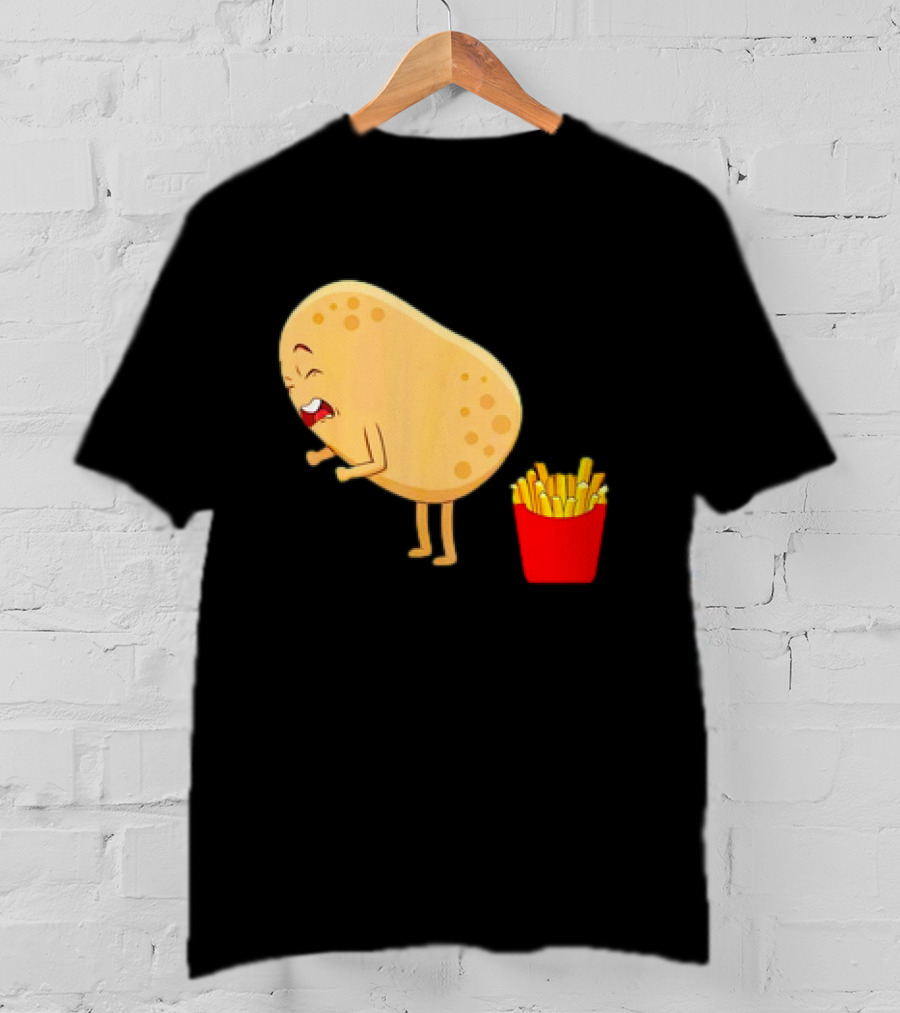 Potato Poops Fries Funny Cartoon T-Shirt