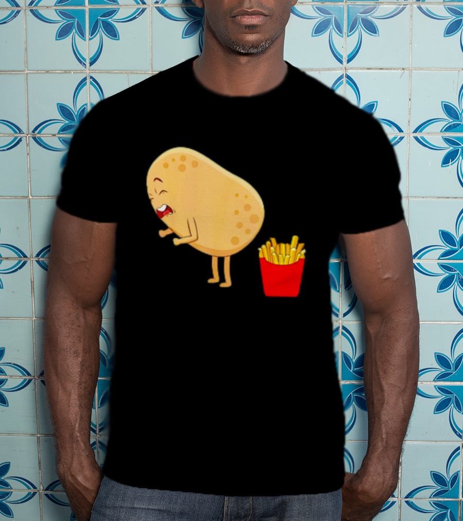 Potato Poops Fries Funny Cartoon T-Shirt