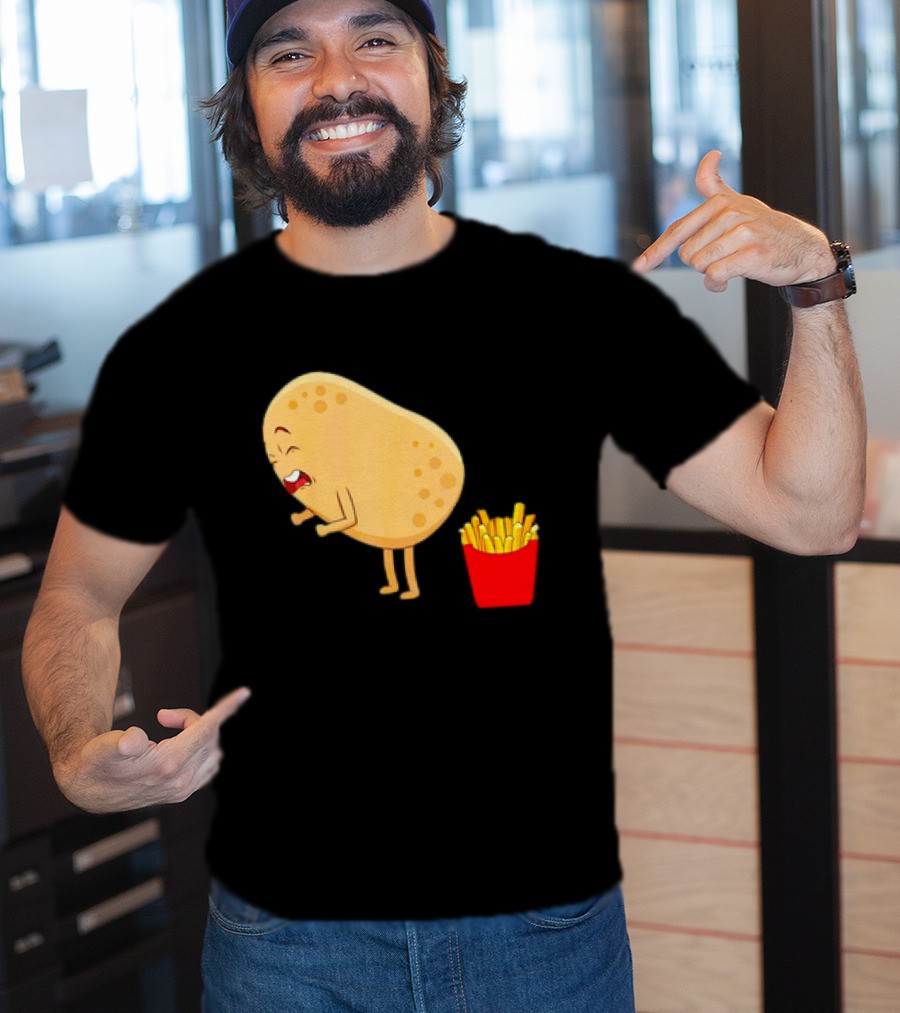 Potato Poops Fries Funny Cartoon T-Shirt