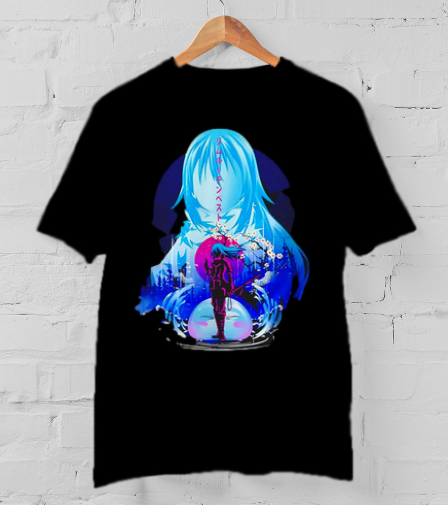 That Time I Got Reincarnated As A Slime Manga Character Silhouette Fantasy Scene T-Shirt