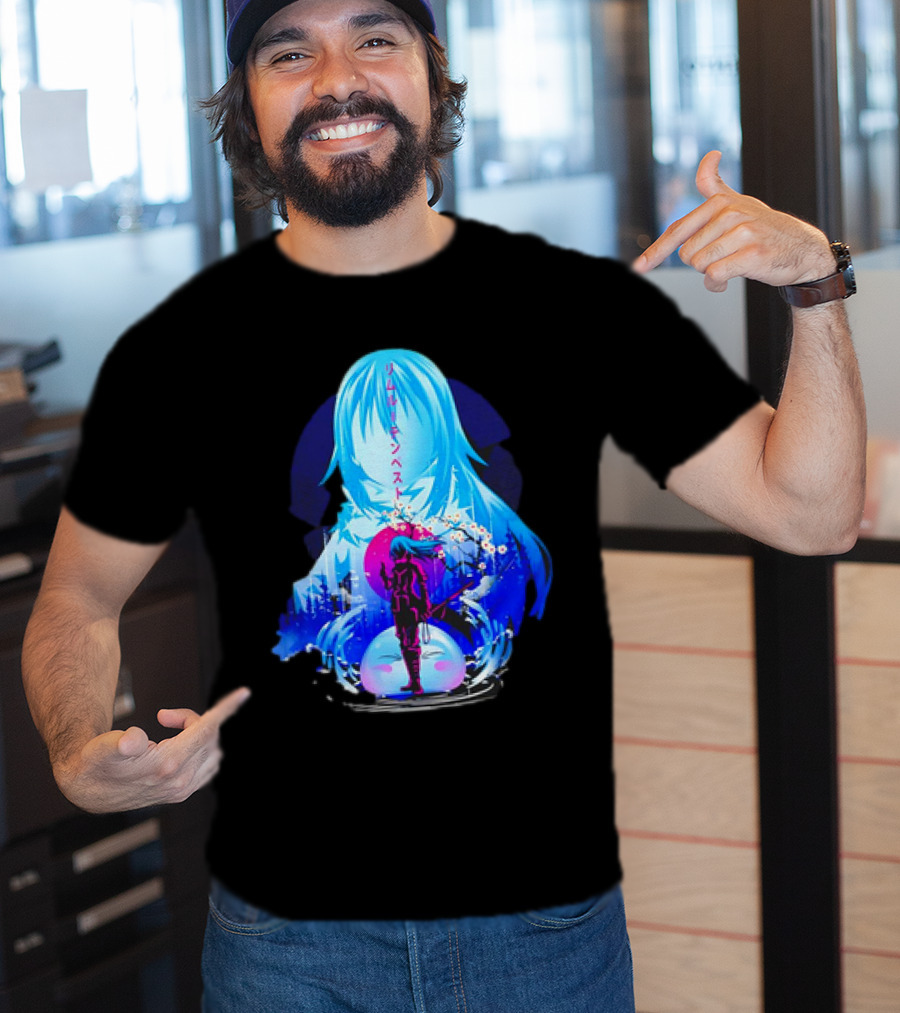 That Time I Got Reincarnated As A Slime Manga Character Silhouette Fantasy Scene T-Shirt