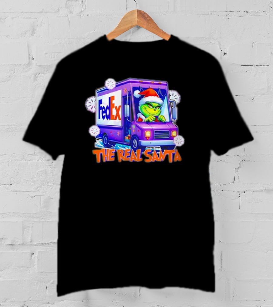 The Real Santa Grinch FedEx Truck Christmas Delivery T-Shirt
