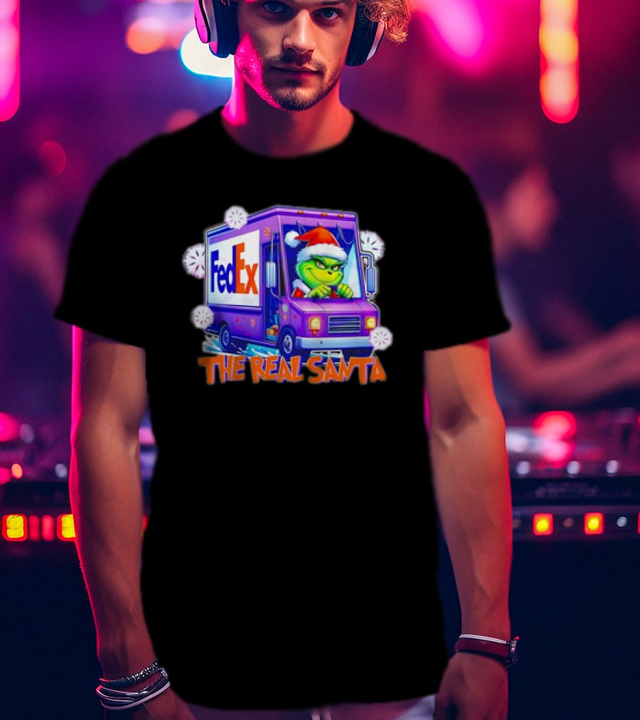 The Real Santa Grinch FedEx Truck Christmas Delivery T-Shirt