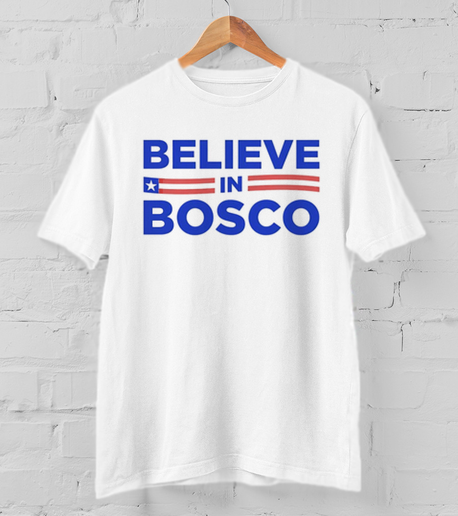 BELIEVE IN BOSCO Star Stripes American Motif T-Shirt