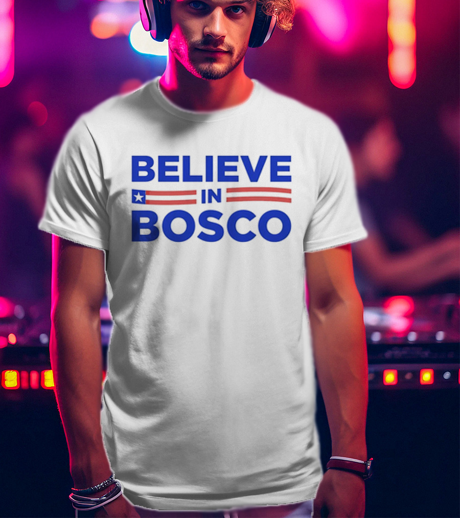 BELIEVE IN BOSCO Star Stripes American Motif T-Shirt