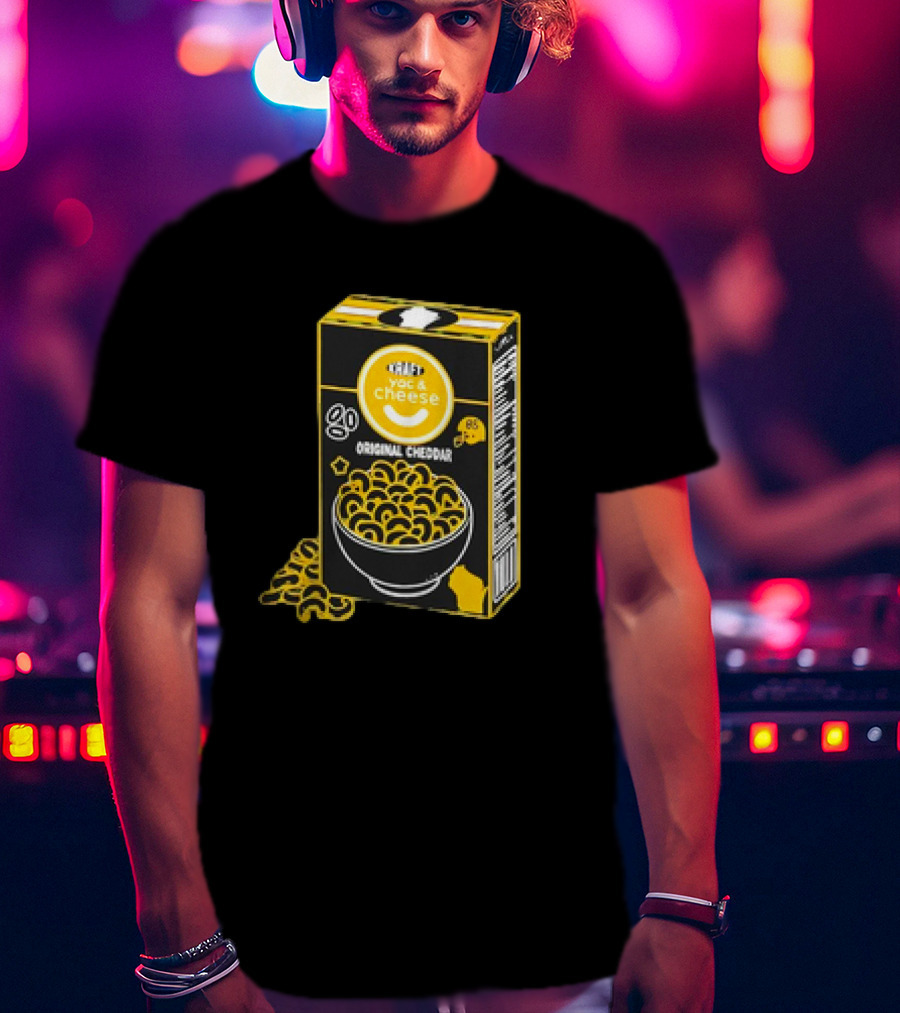 Kraft YAC ‘N Cheese Original Cheddar Box With Smiley Face T-Shirt