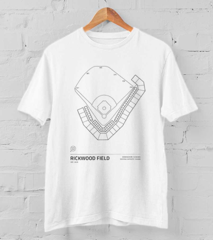 Rickwood Field Stadium Birmingham Alabama Est 1910 Diagram Layout T-Shirt