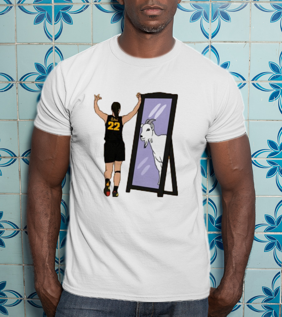 Caitlin Clark 22 Iowa Mirror GOAT T-Shirt