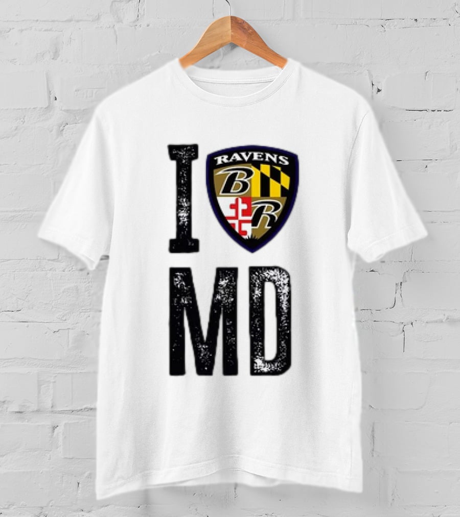 I Ravens Shield MD Baltimore Original T-Shirt
