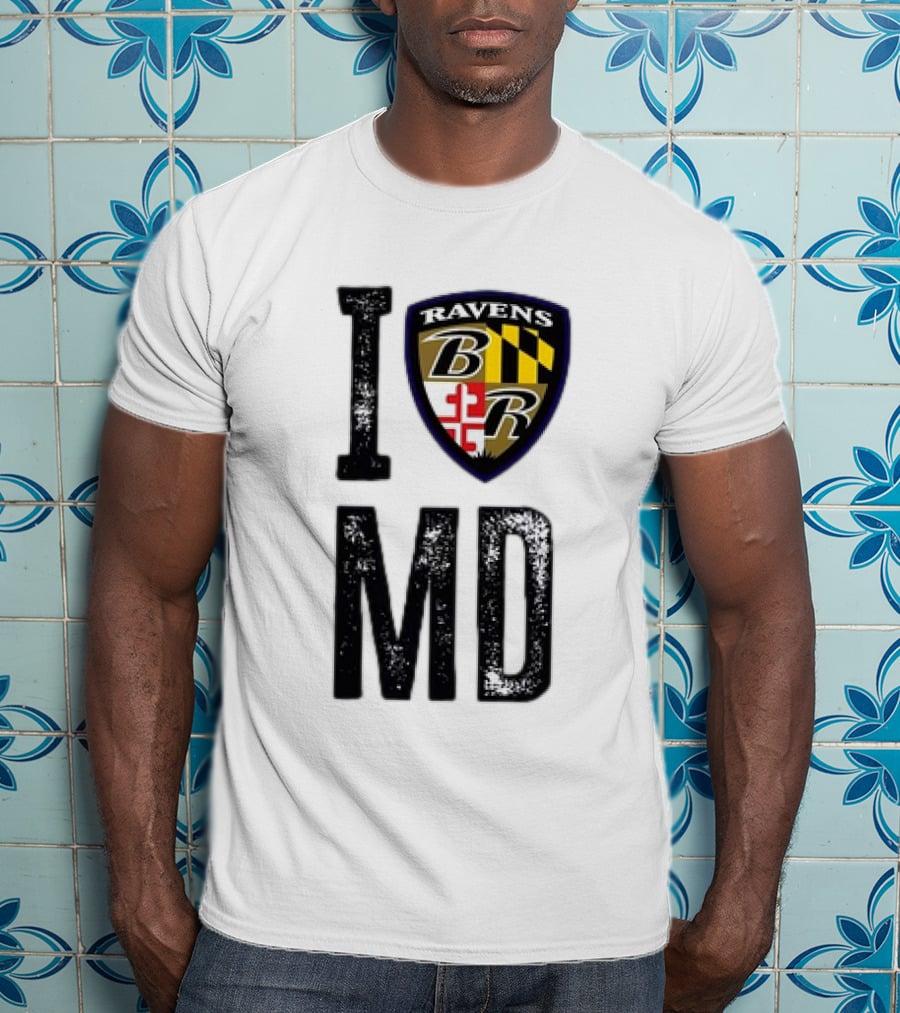 I Ravens Shield MD Baltimore Original T-Shirt