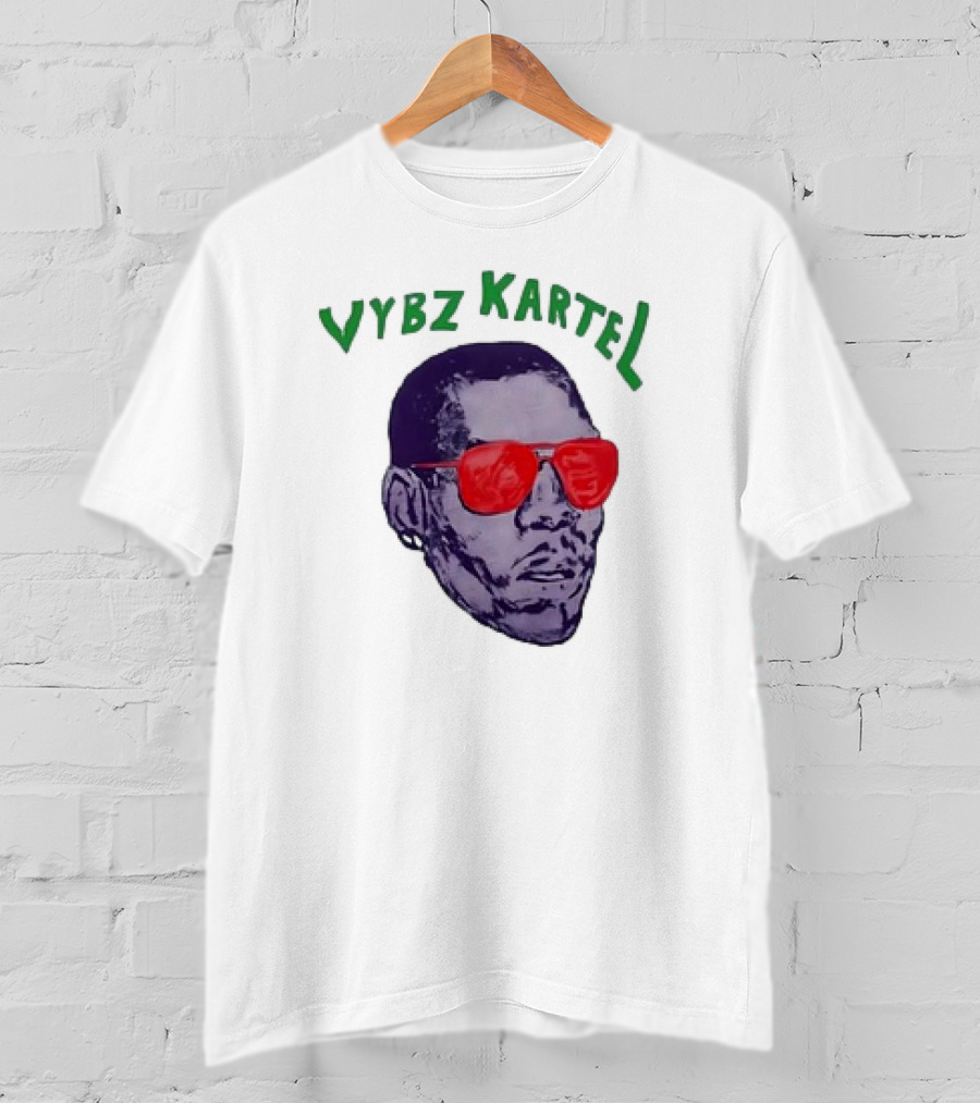 Vybz Kartel Head Red Sunglasses T-Shirt