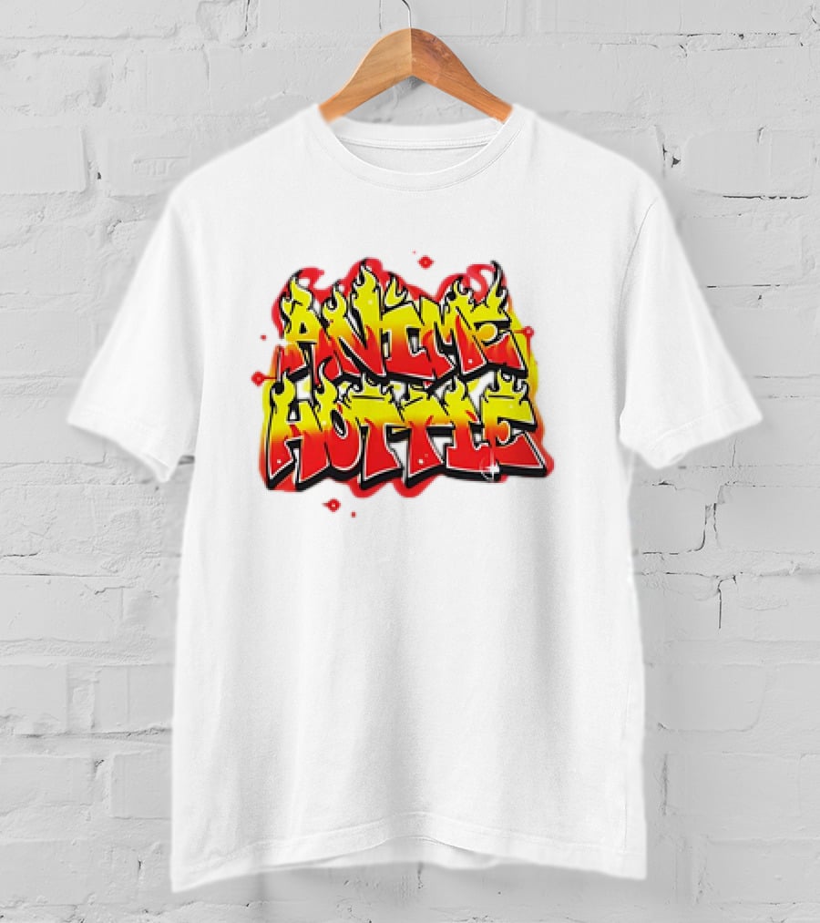 Anime Hottie Flame Graffiti T-Shirt