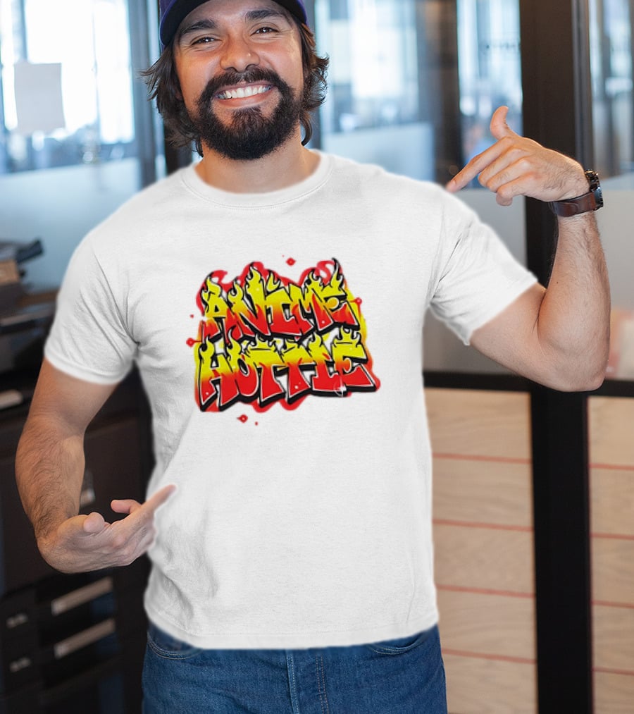 Anime Hottie Flame Graffiti T-Shirt