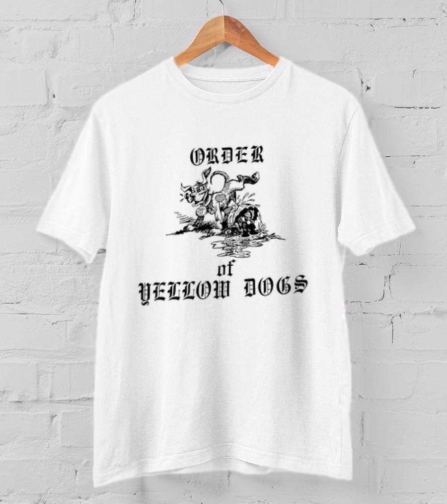 Order Of Yellow Dogs Dog Water Splash Scene T-Shirt