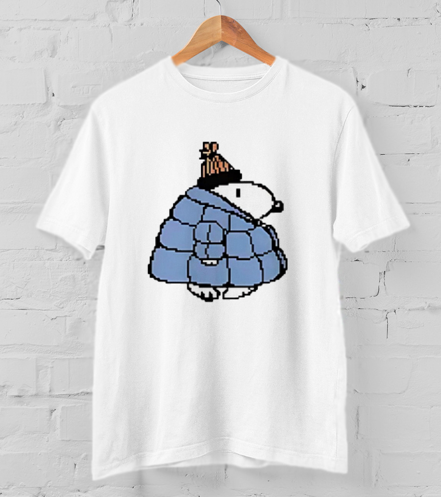 Snoopy Peanuts Winter Puffer Jacket Beanie T-Shirt