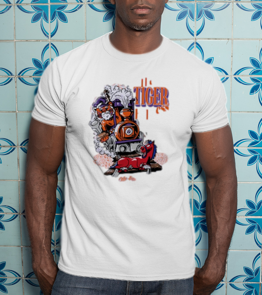 Tiger Express Steamrolls SMU Mustangs Clemson Victory T-Shirt