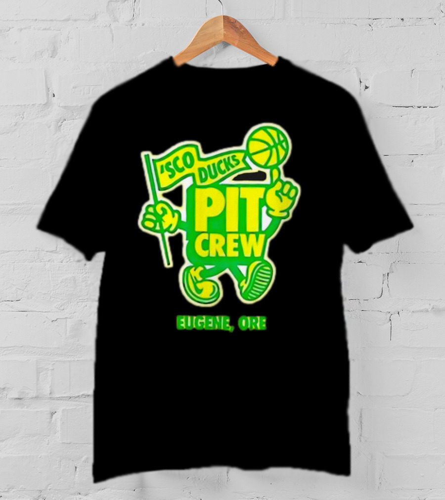 Sco Ducks Pit Crew Eugene Ore Oregon Ducks Basketball T-Shirt
