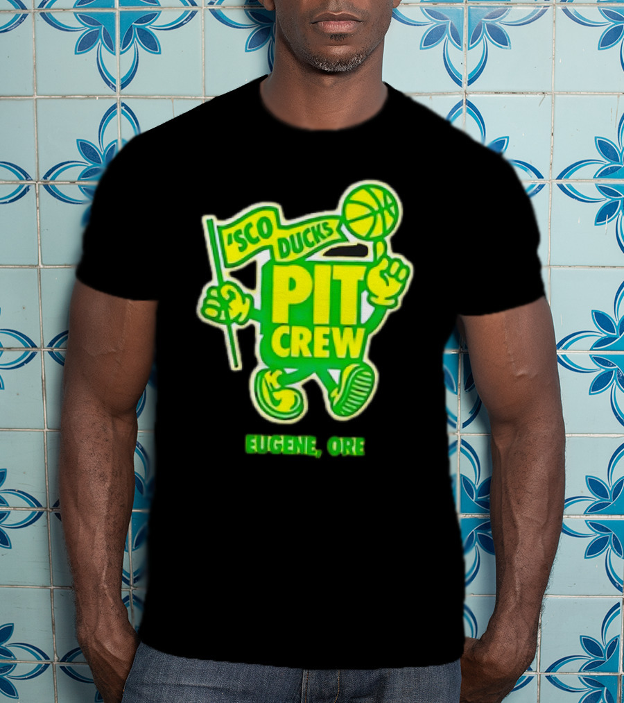 Sco Ducks Pit Crew Eugene Ore Oregon Ducks Basketball T-Shirt