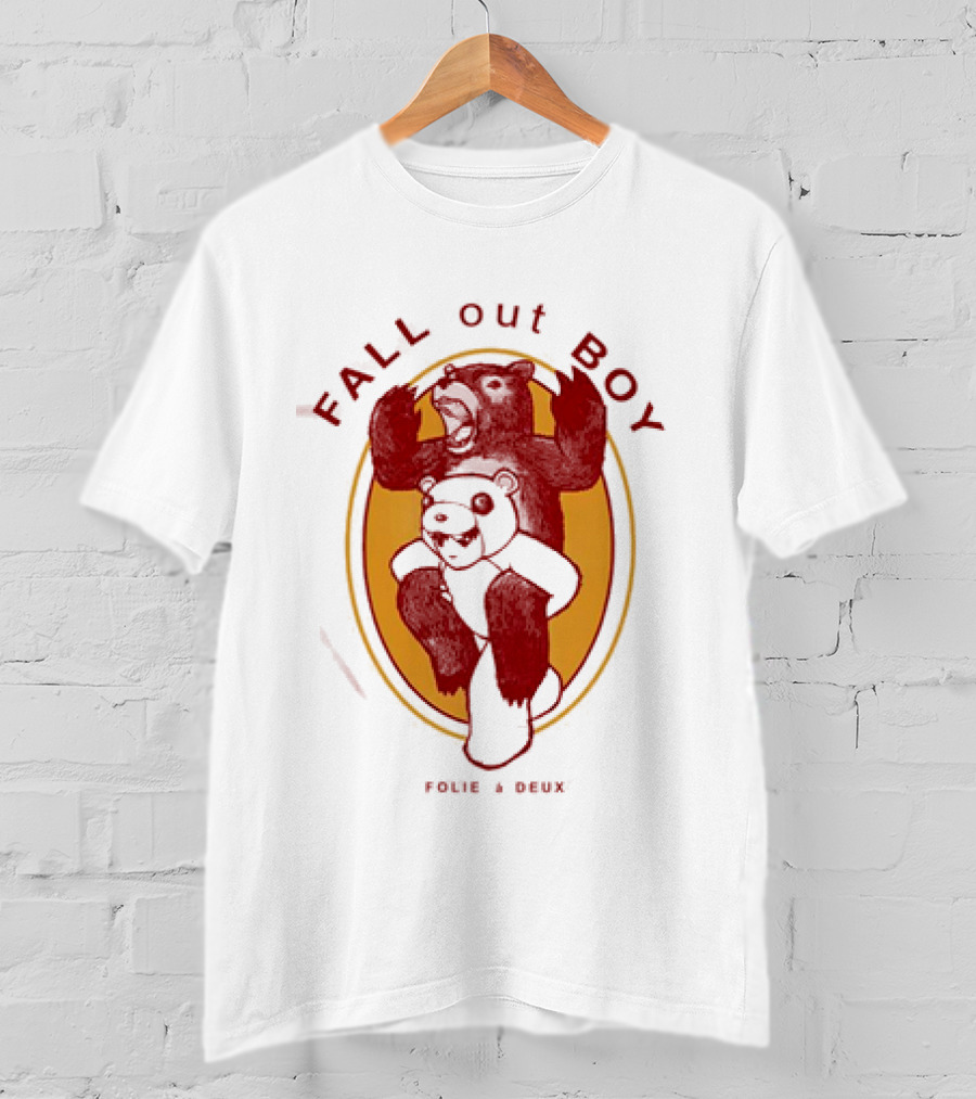 FALL OUT BOY FOLIE À DEUX Bear And Panda T-Shirt