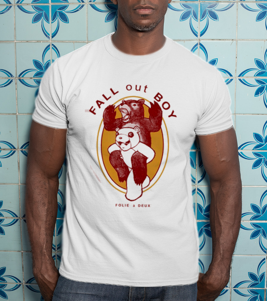 FALL OUT BOY FOLIE À DEUX Bear And Panda T-Shirt