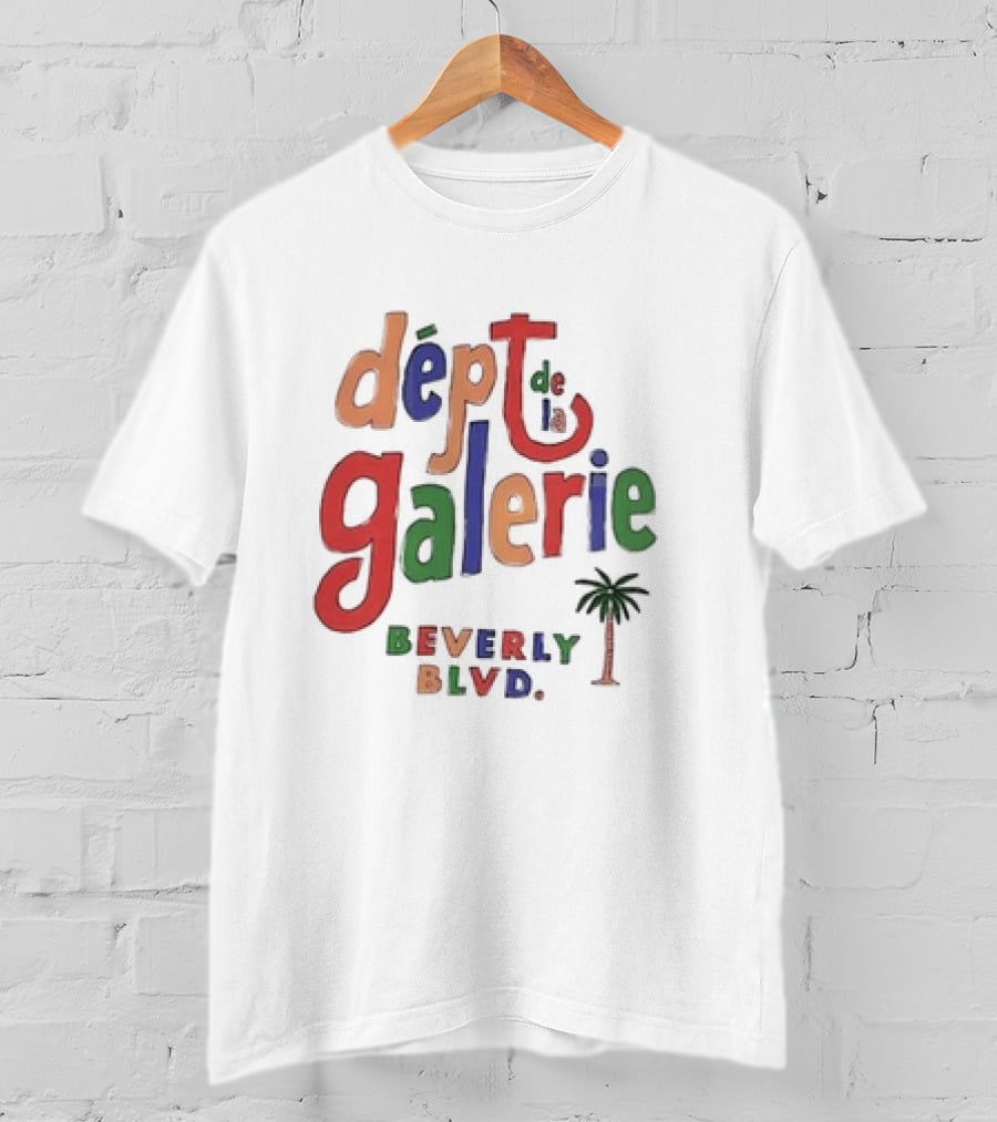 Dept De La Galerie Beverly Blvd Palm Tree Artistry T-Shirt