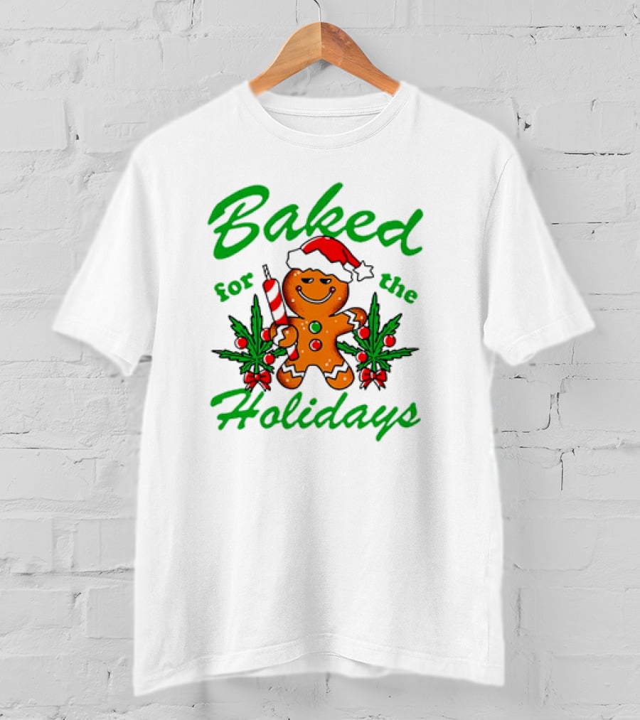 Baked For The Holidays Gingerbread Christmas Santa Hat T-Shirt