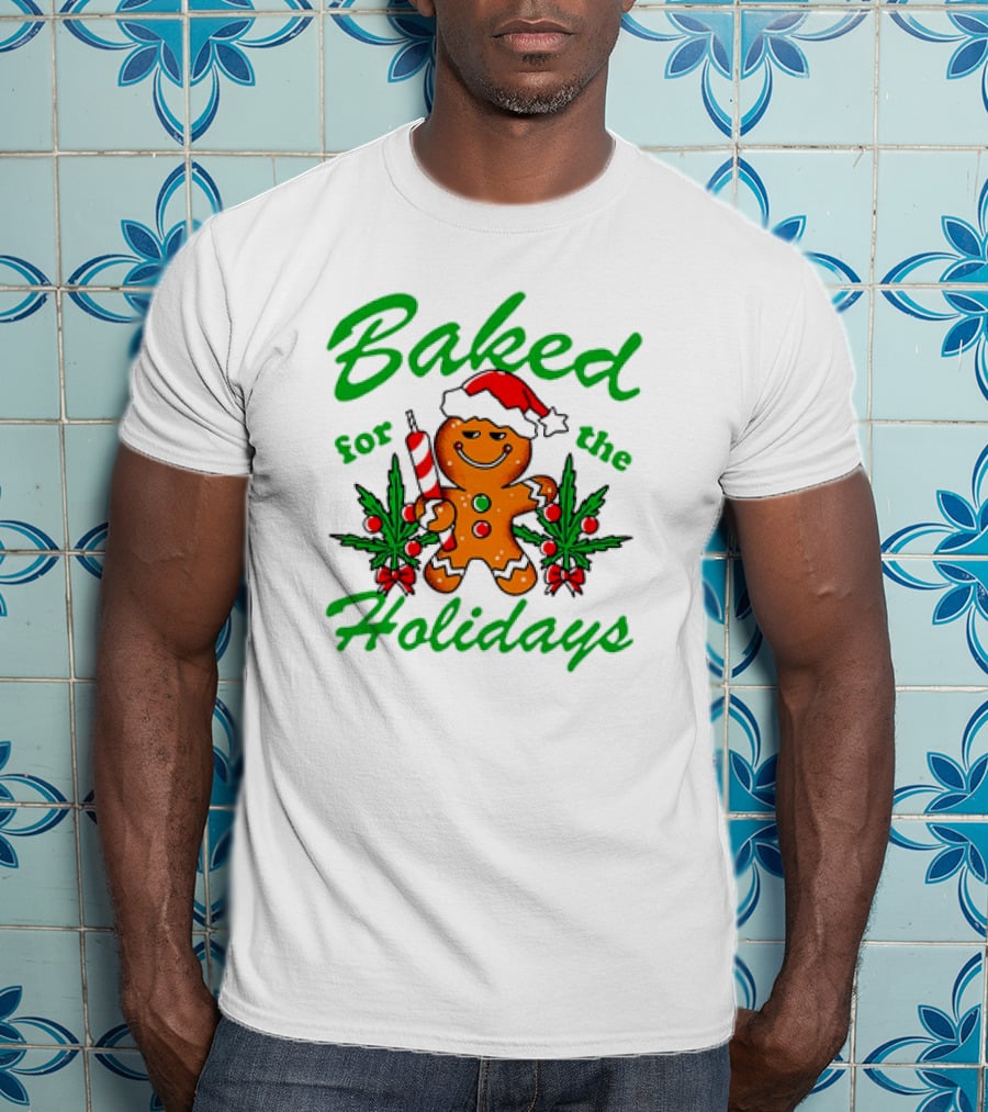 Baked For The Holidays Gingerbread Christmas Santa Hat T-Shirt