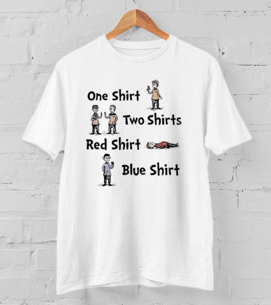 One Shirt Two Shirts Red Shirt Blue T-Shirt