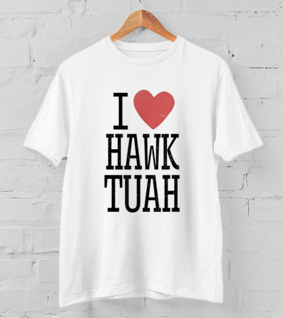 I Heart Hawk Tuah Guy Spit Joke Wet That Thang T-Shirt