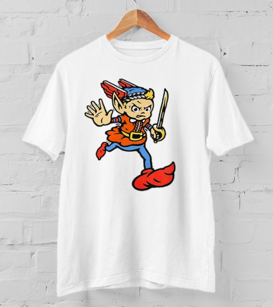 Cleveland Guardians Cartoon Baseball Mascot T-Shirt