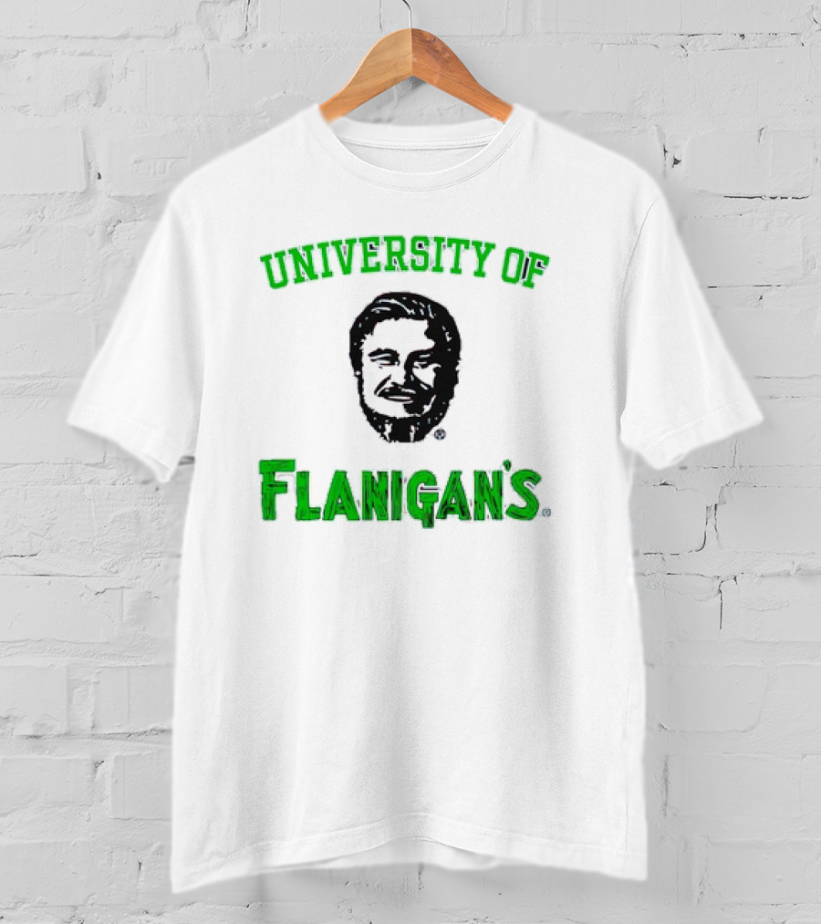 University Of Flanigan's Seafood Bar And Grill Iconic Green T-Shirt