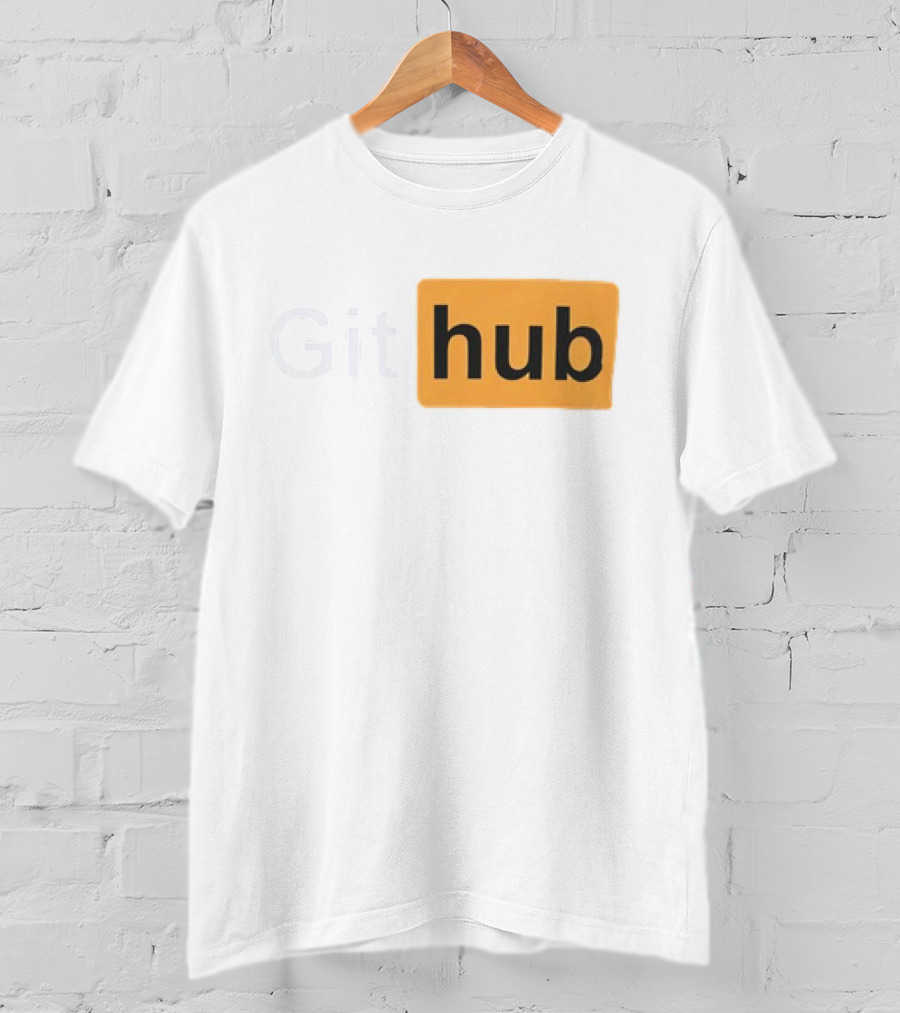 Git Hub Text With Yellow Highlight T-Shirt