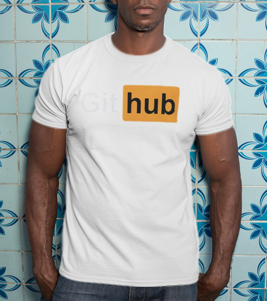 Git Hub Text With Yellow Highlight T-Shirt