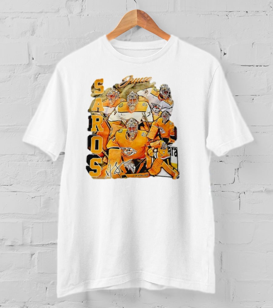Juuse Saros Nashville Predators Hockey Vintage 17 True T-Shirt