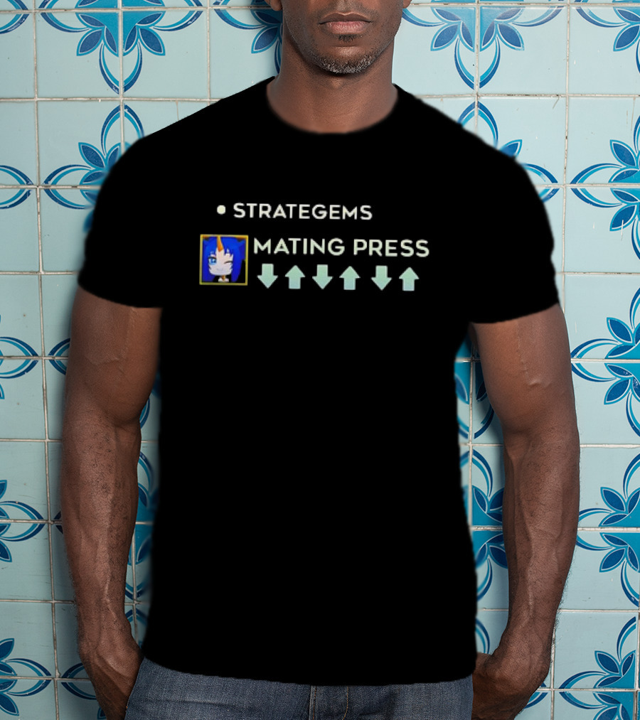 Strategems Mating Press Down Arrows Blue Unicorn T-Shirt