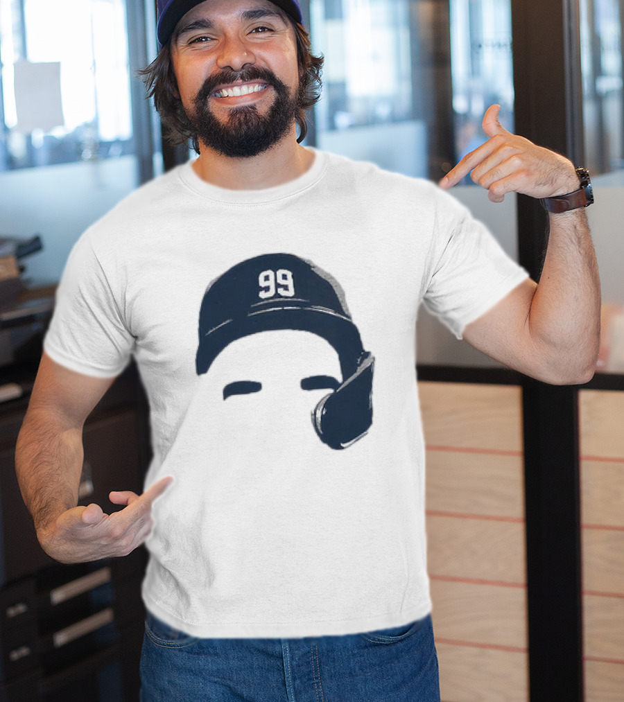 Aaron Judge New York Yankees Number 99 Blank Face Baseball Cap T-Shirt