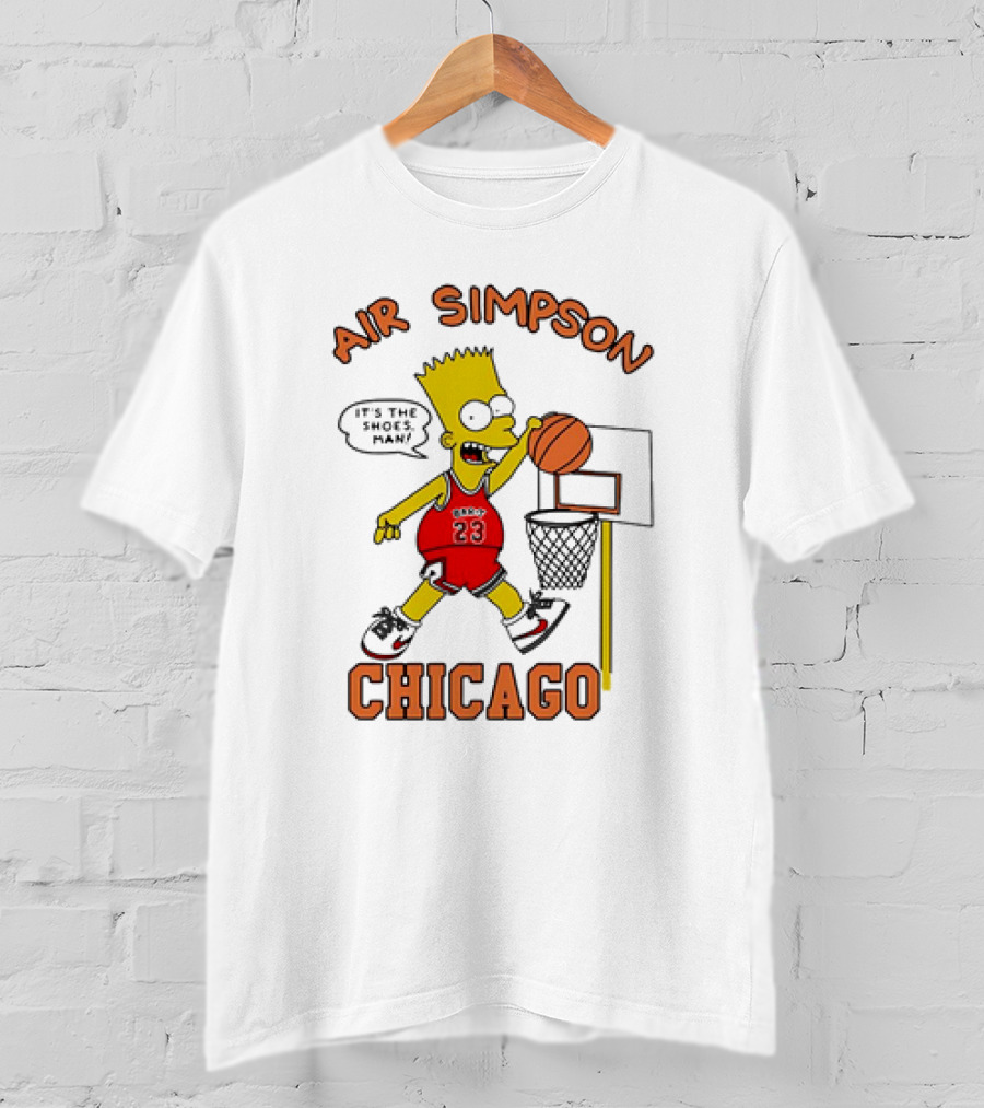 Air Simpson Chicago Basketball Cartoon Michael Jordan T-Shirt