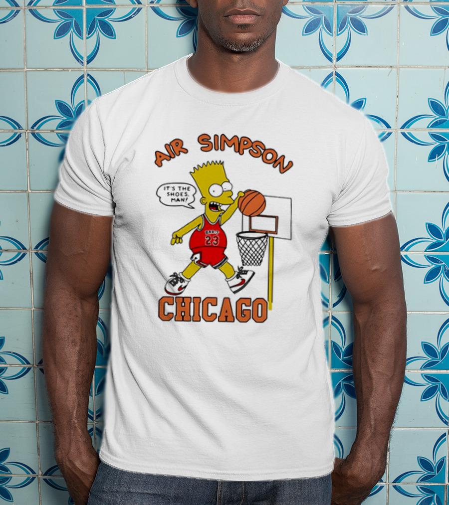 Air Simpson Chicago Basketball Cartoon Michael Jordan T-Shirt
