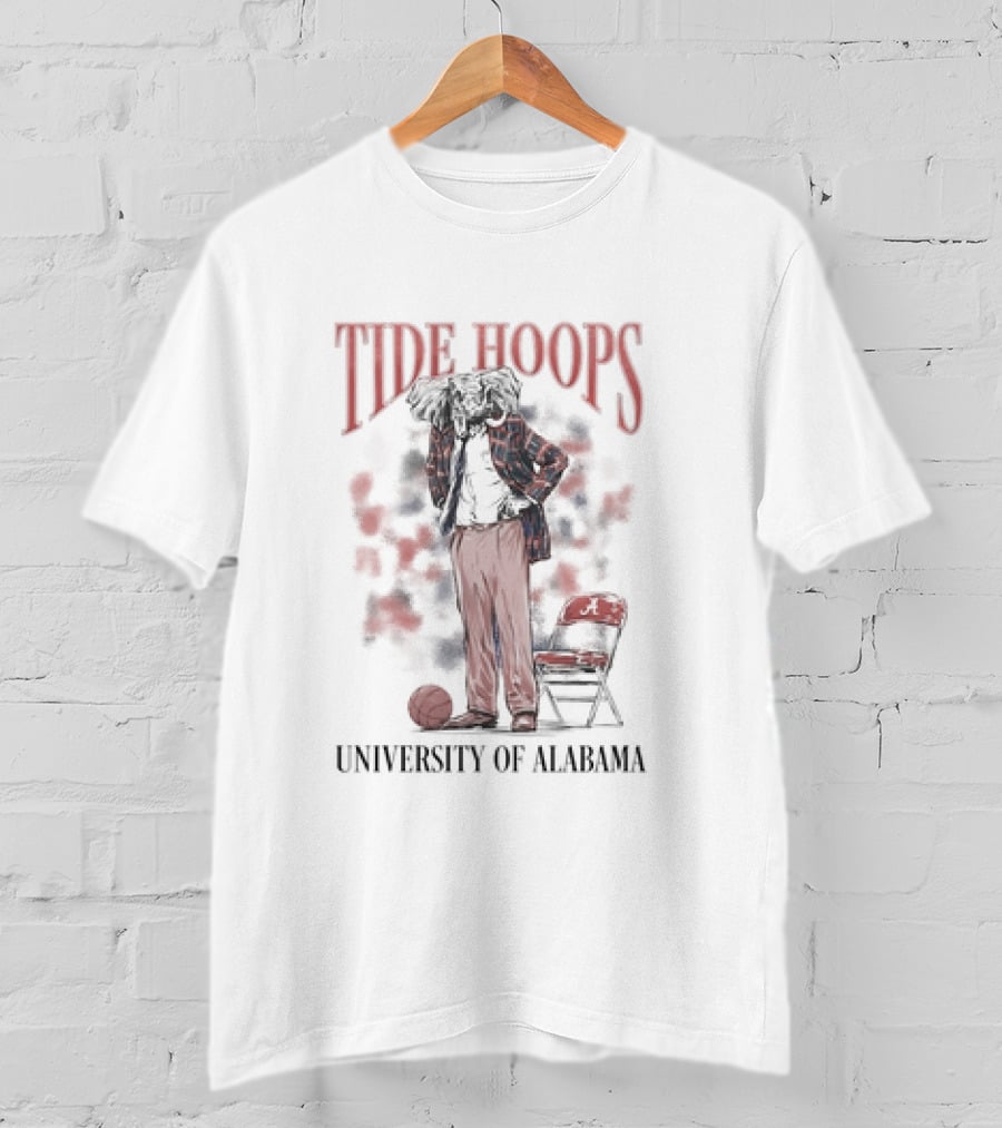 University Of Alabama Tide Hoops Big AL Coach Crimson Tide Basketball T-Shirt