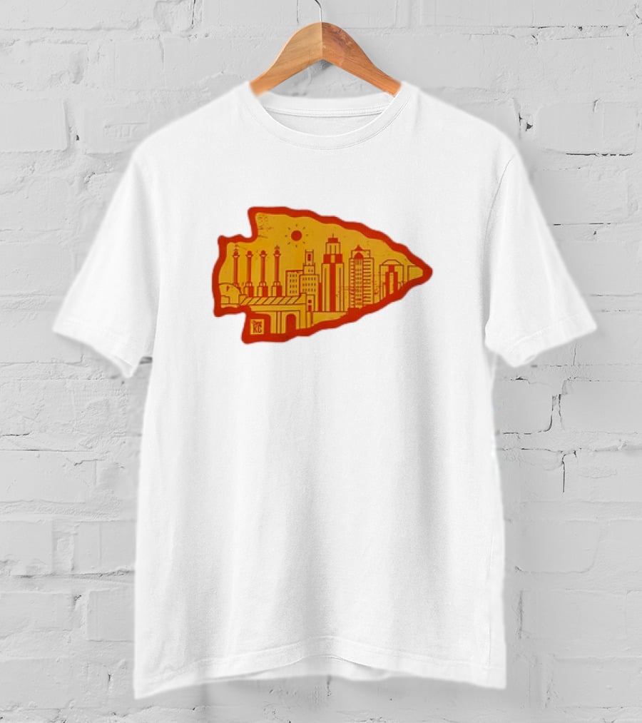 Arrowhead KC Kansas City Skyline T-Shirt