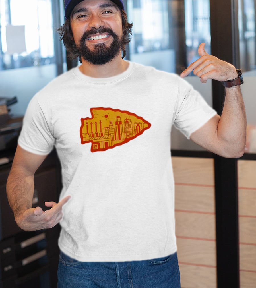 Arrowhead KC Kansas City Skyline T-Shirt