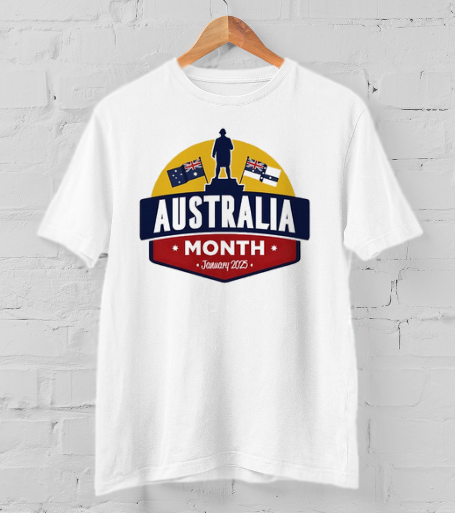 Australia Month Celebration January 2025 With Flags T-Shirt