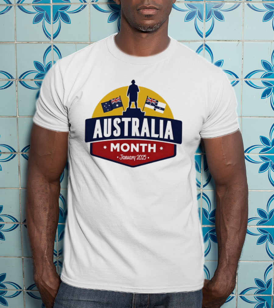 Australia Month Celebration January 2025 With Flags T-Shirt
