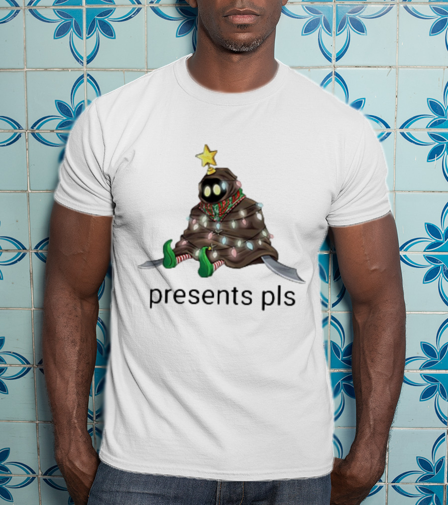 Bob Bobowski Presents Pls In Holiday Lights Adorned With Star And Blades T-Shirt