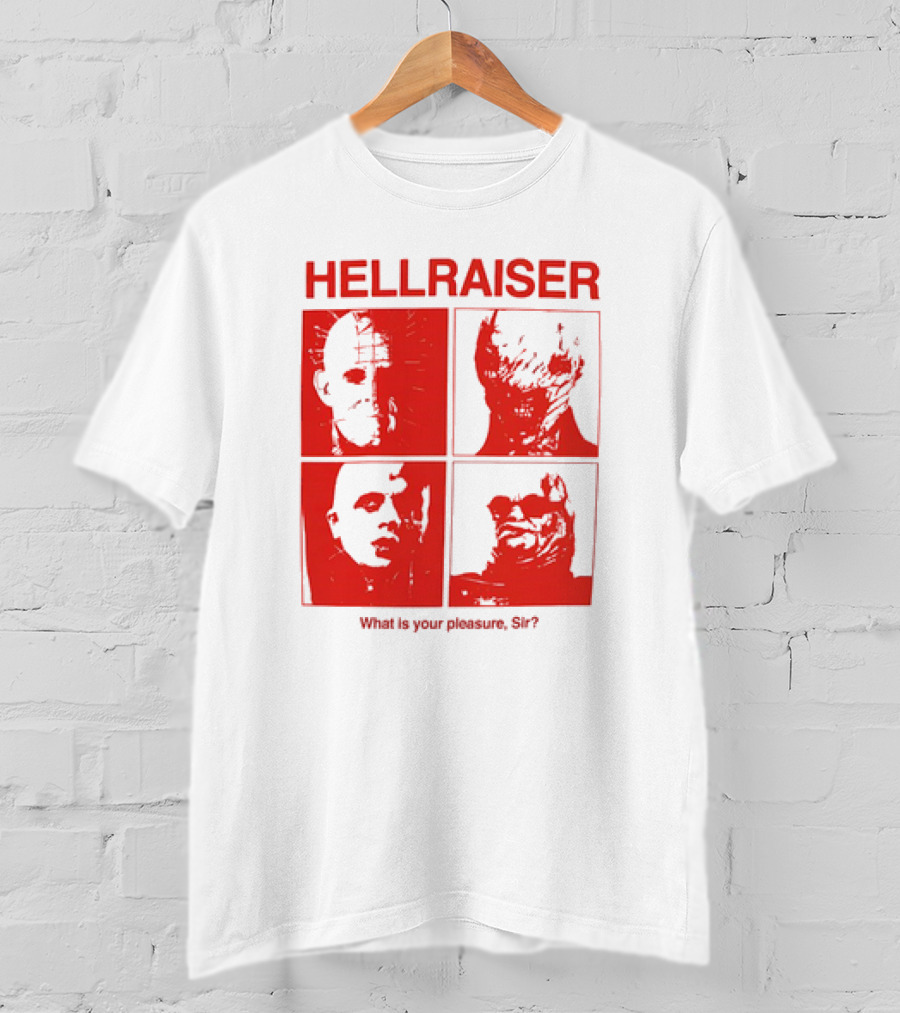 Hellraiser What Is Your Pleasure Sir Iconic Horror Faces Red T-Shirt