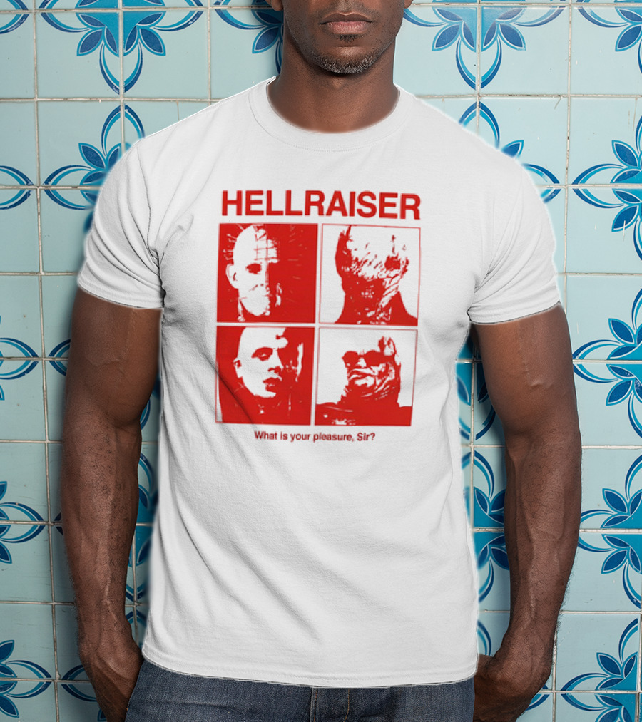 Hellraiser What Is Your Pleasure Sir Iconic Horror Faces Red T-Shirt