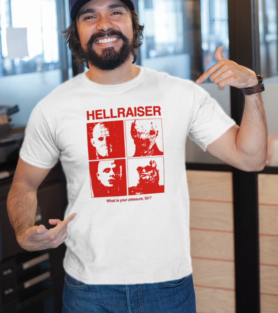 Hellraiser What Is Your Pleasure Sir Iconic Horror Faces Red T-Shirt