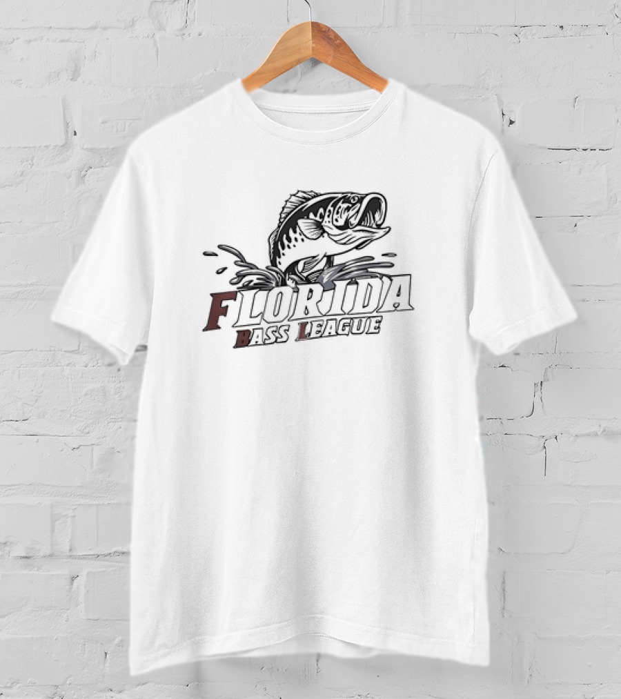 Florida Bass League Splashing Fish T-Shirt