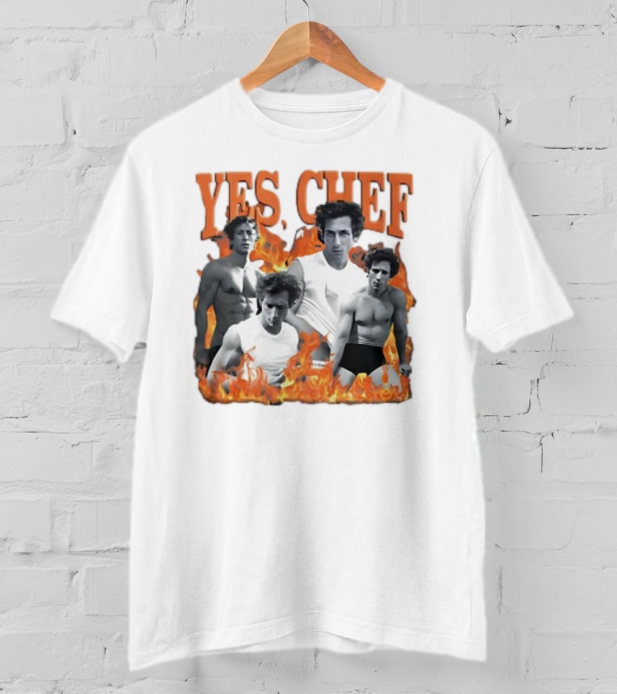 Yes Chef Jeremy Allen White Fire Montage T-Shirt